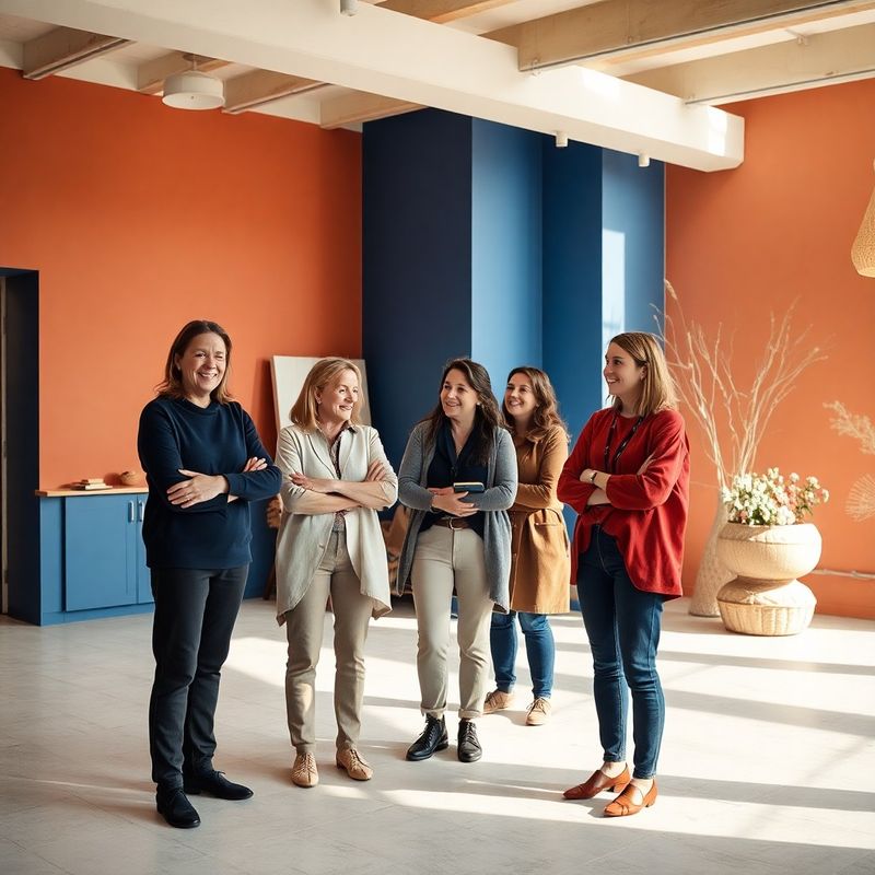 Mali tim predavača Studija Babić u razgovoru u modernom studiju u Zagrebu